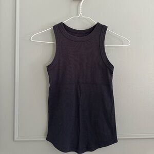 Ribbed Navy Blue Tank Top